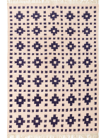 blue and white cotton rug