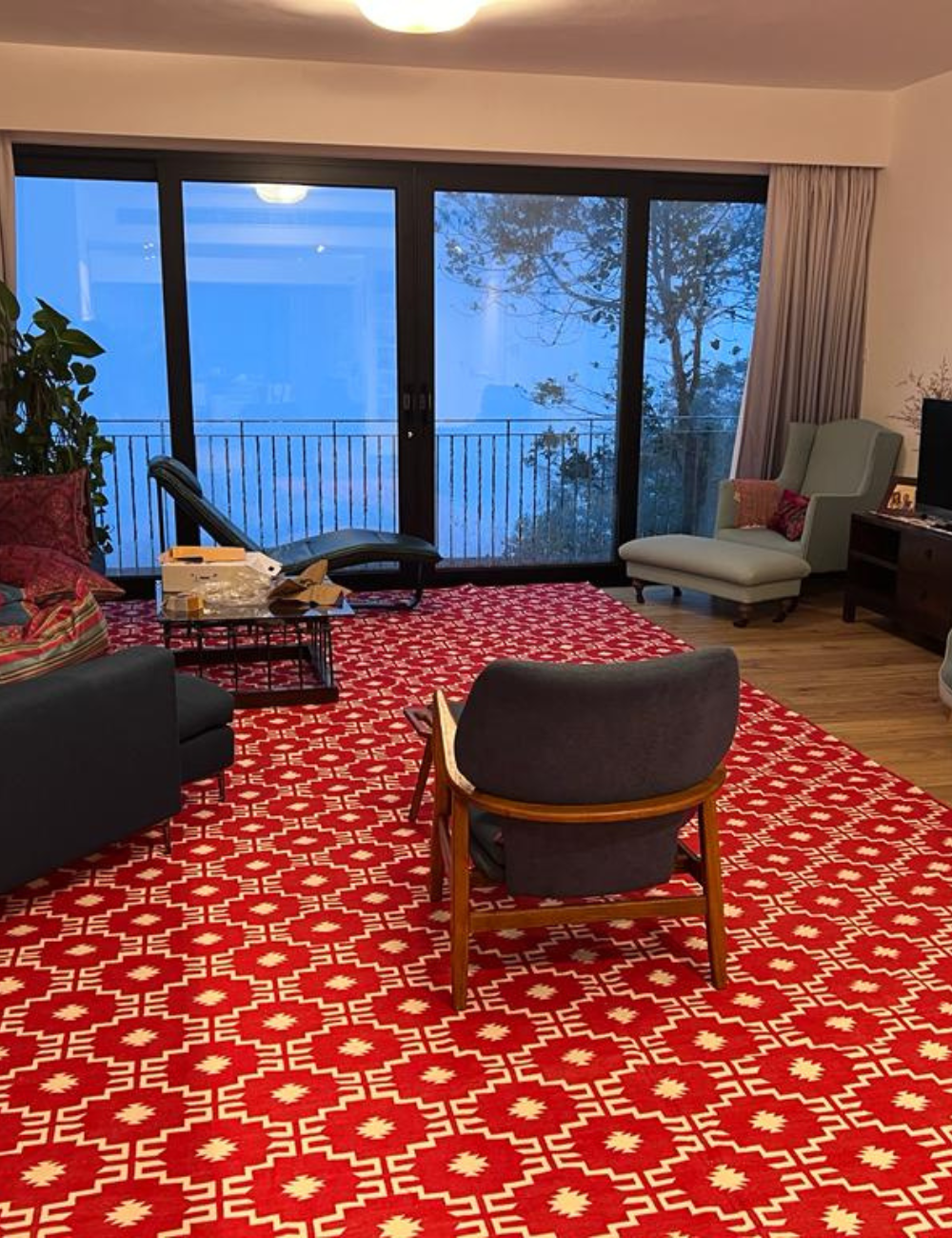 large red rug