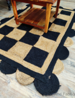 black check rug