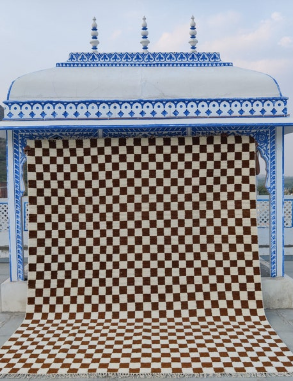 large checkered rug