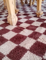 checkered brown rug