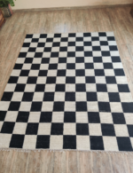 black white moroccan rug