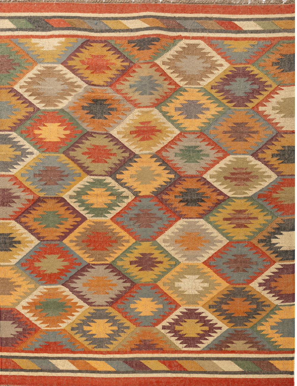 geometric jute rug