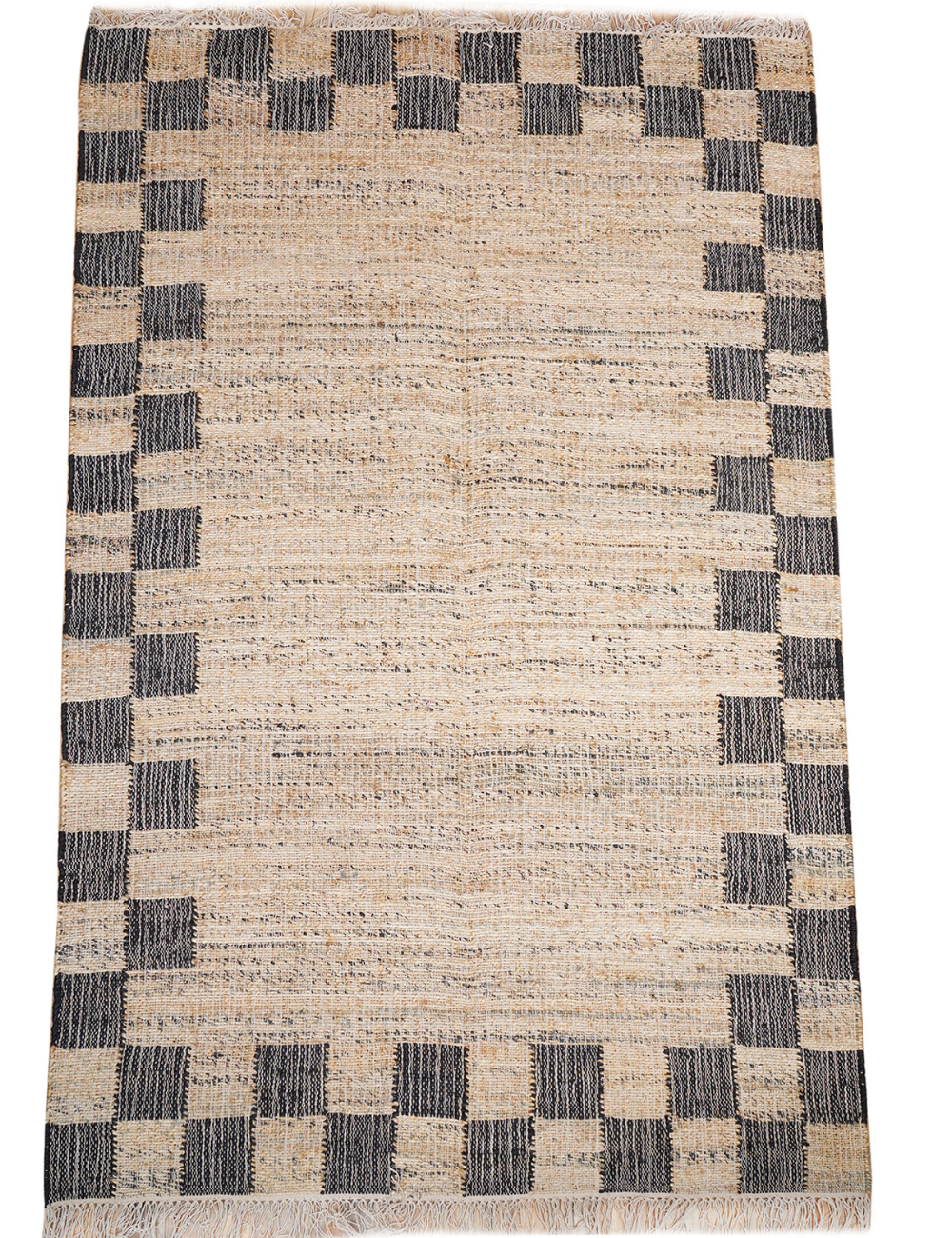 checkerboard jute rug