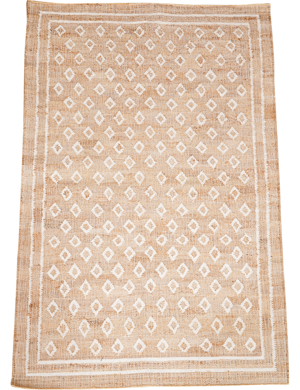 white diamond rug