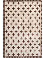 cream checkered rug