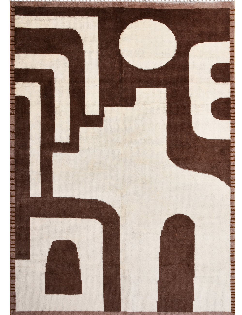 brown abstract rug