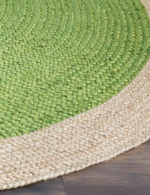 braided green rug