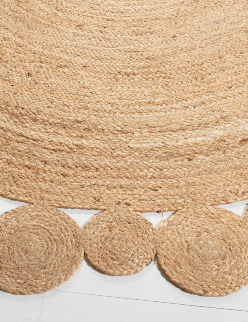 braided beige rug