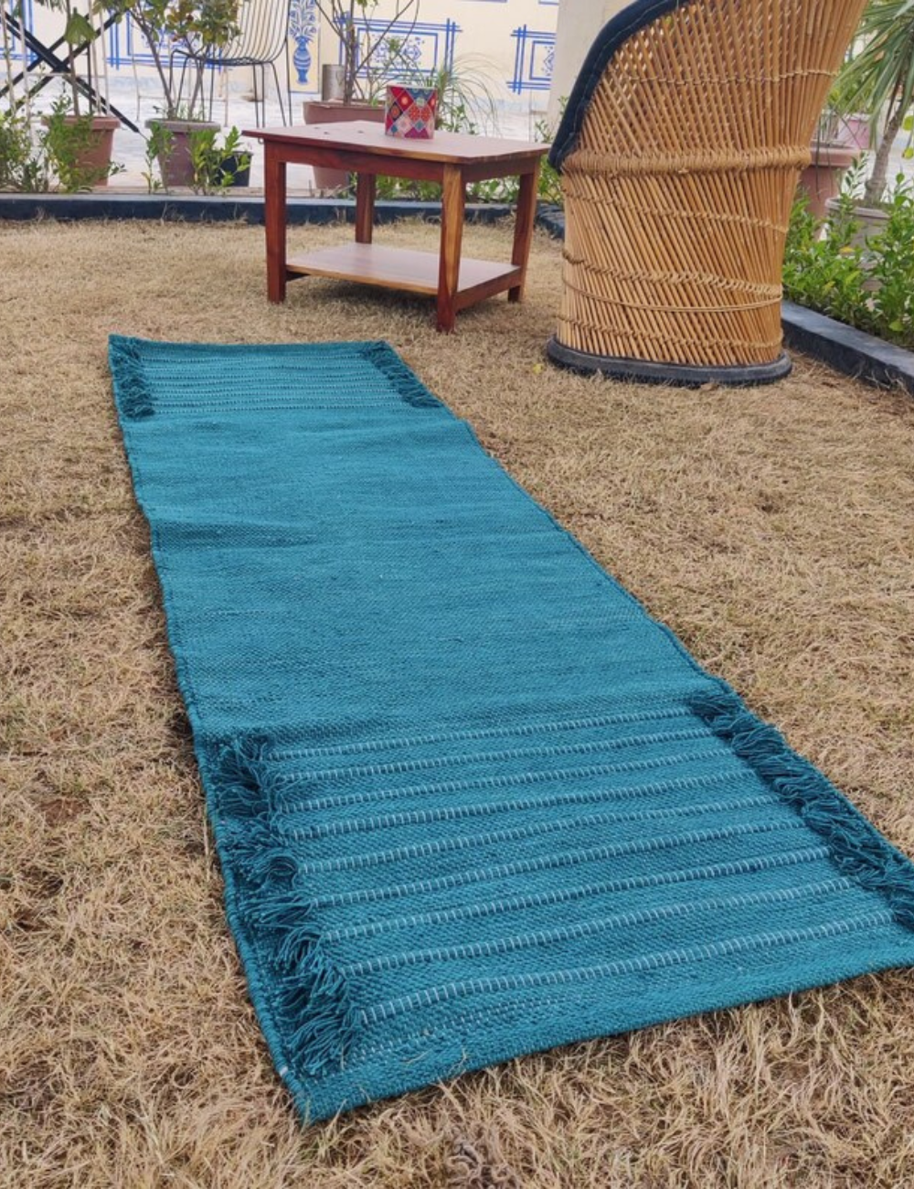 Blue yoga mat