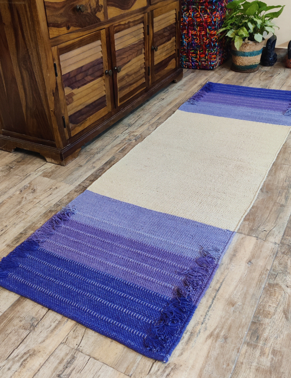 cotton yoga rug