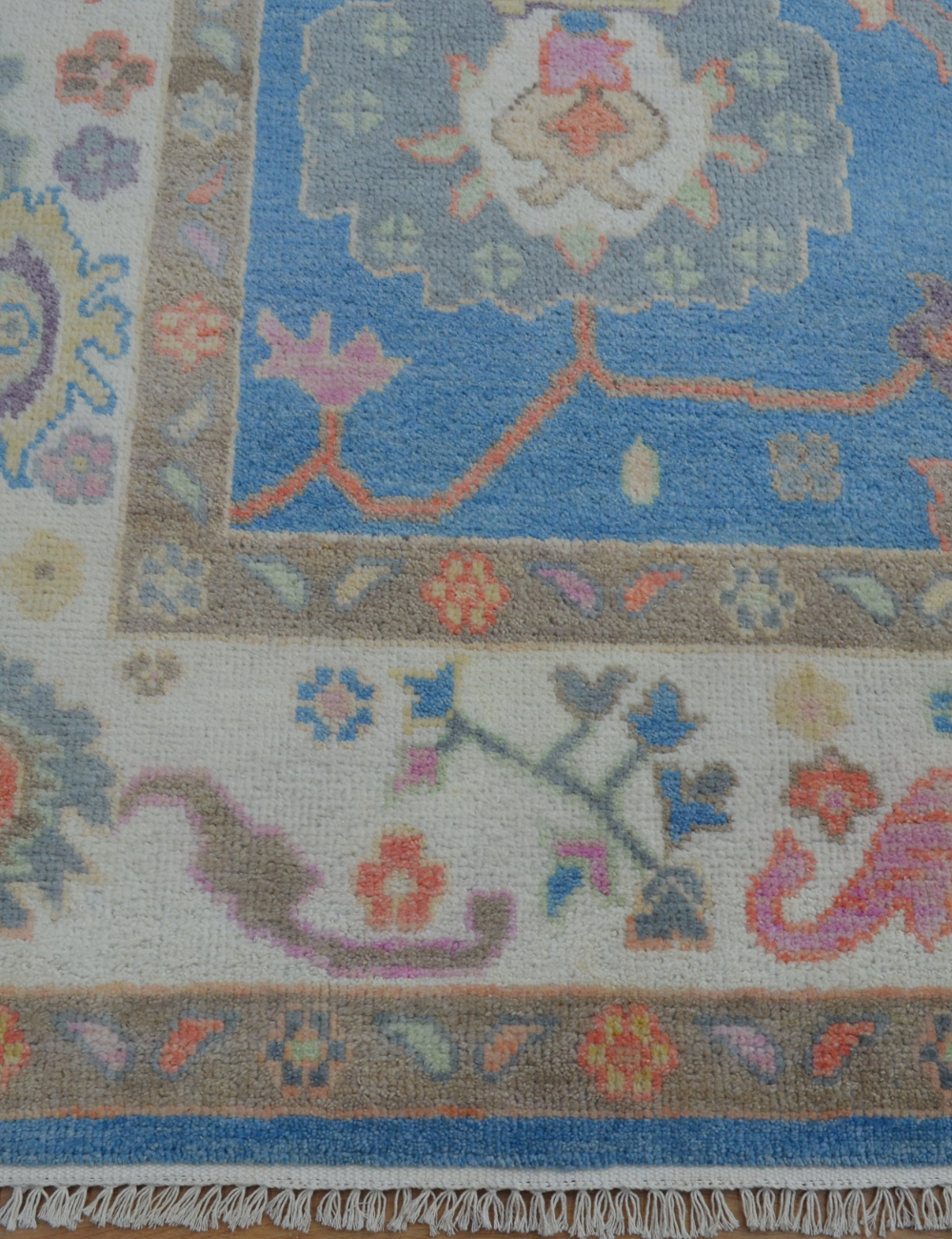 blue hand knotted rugs