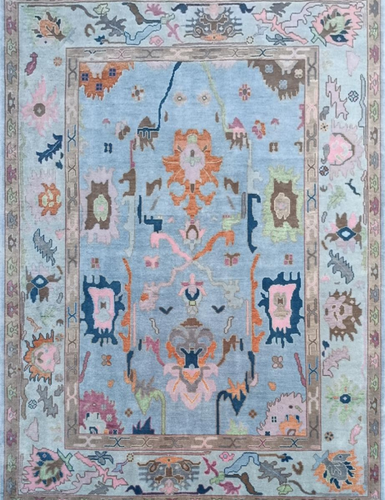 colorful oushak rugs