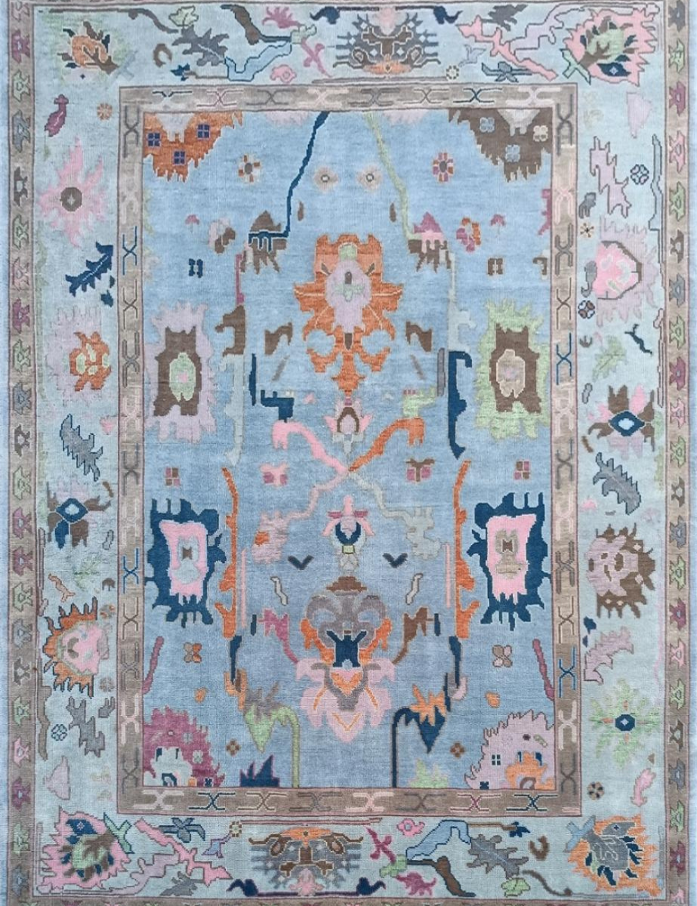 colorful oushak rugs