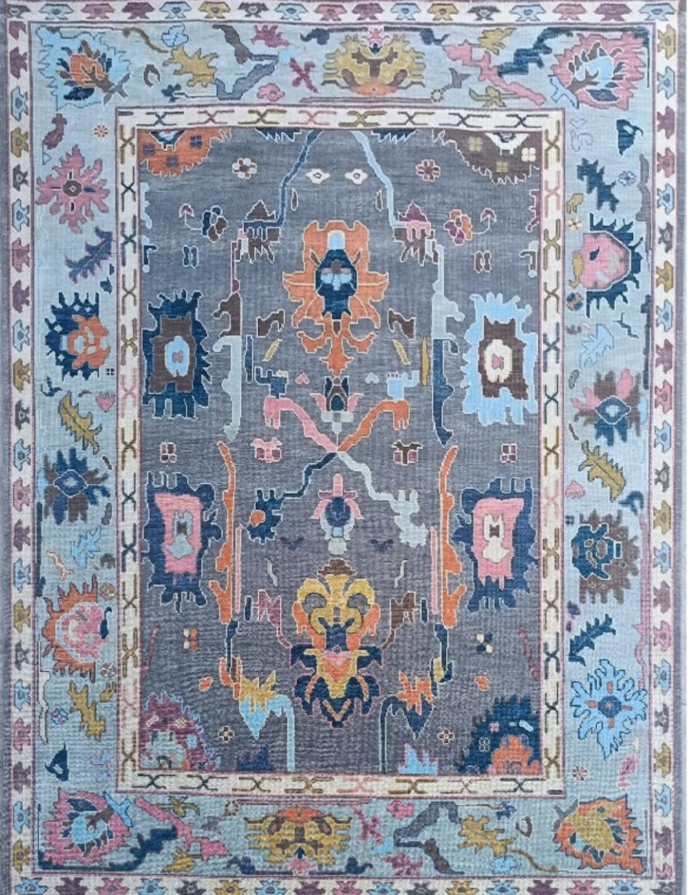 hand knotted oushak rug