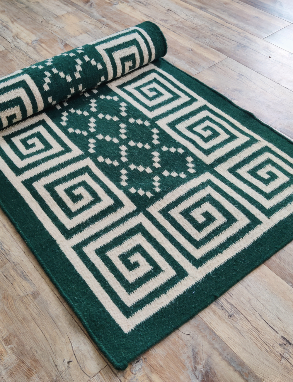 geometric runner rug